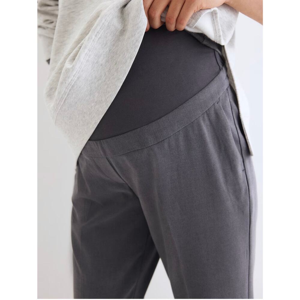 H&M Mama Slacks charcoal gray maternity pants - Picture 3 of 11